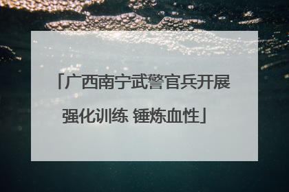 广西南宁武警官兵开展强化训练 锤炼血性