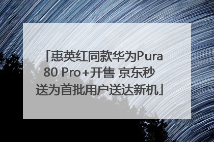 惠英红同款华为Pura 80 Pro+开售 京东秒送为首批用户送达新机