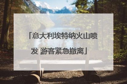 意大利埃特纳火山喷发 游客紧急撤离