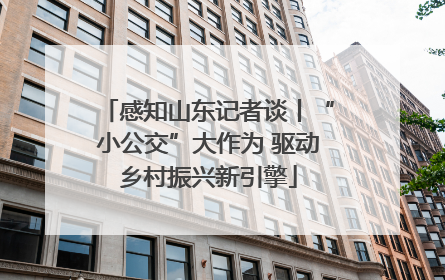 感知山东记者谈丨“小公交”大作为 驱动乡村振兴新引擎