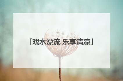 戏水漂流 乐享清凉