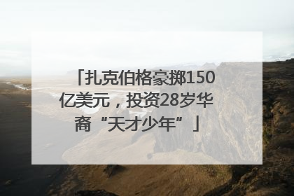 扎克伯格豪掷150亿美元，投资28岁华裔“天才少年”