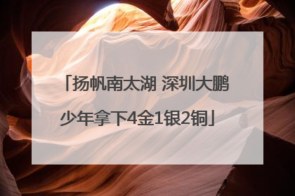 扬帆南太湖 深圳大鹏少年拿下4金1银2铜