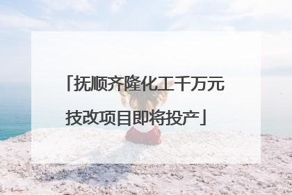 抚顺齐隆化工千万元技改项目即将投产