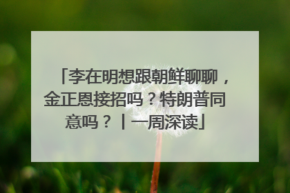 李在明想跟朝鲜聊聊，金正恩接招吗？特朗普同意吗？丨一周深读