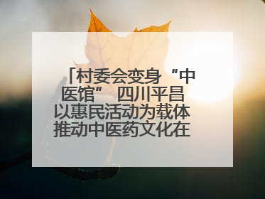 村委会变身“中医馆” 四川平昌以惠民活动为载体推动中医药文化在乡村落地