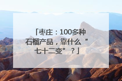 枣庄：100多种石榴产品，靠什么“七十二变”？