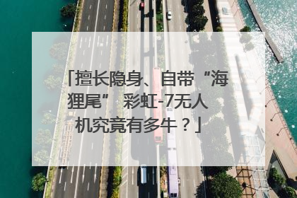 擅长隐身、自带“海狸尾” 彩虹-7无人机究竟有多牛？