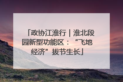 政协江淮行｜淮北段园新型功能区：“飞地经济”拔节生长