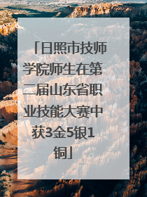 日照市技师学院师生在第二届山东省职业技能大赛中获3金5银1铜