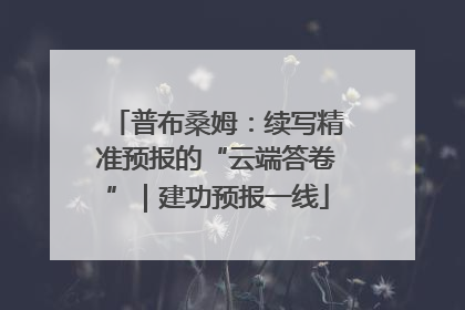 普布桑姆：续写精准预报的“云端答卷”｜建功预报一线