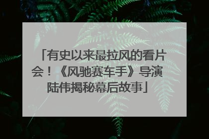 有史以来最拉风的看片会！《风驰赛车手》导演陆伟揭秘幕后故事