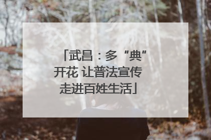 武昌：多“典”开花 让普法宣传走进百姓生活