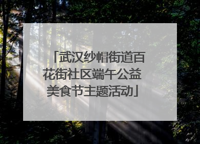 武汉纱帽街道百花街社区端午公益美食节主题活动