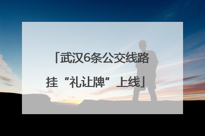 武汉6条公交线路挂“礼让牌”上线