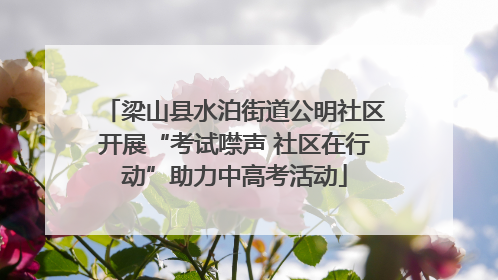 梁山县水泊街道公明社区开展“考试噤声 社区在行动”助力中高考活动