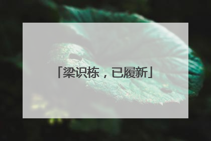 梁识栋，已履新