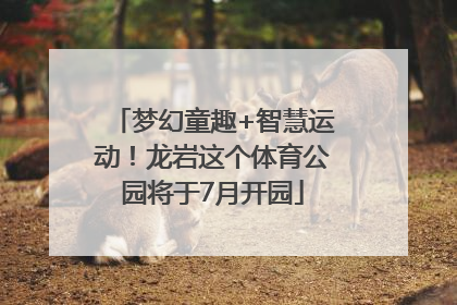 梦幻童趣+智慧运动！龙岩这个体育公园将于7月开园