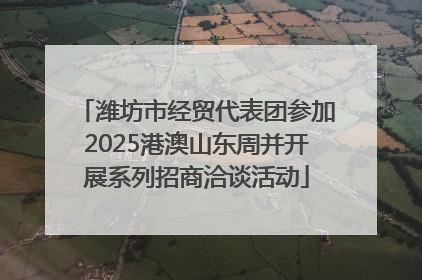 潍坊市经贸代表团参加2025港澳山东周并开展系列招商洽谈活动