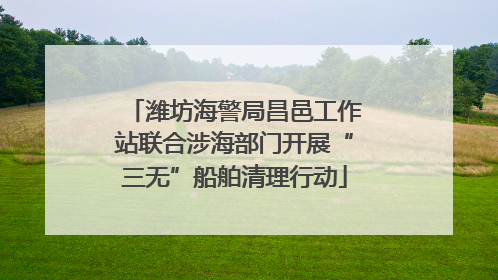 潍坊海警局昌邑工作站联合涉海部门开展“三无”船舶清理行动