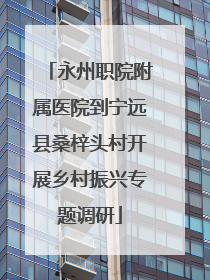 永州职院附属医院到宁远县桑梓头村开展乡村振兴专题调研