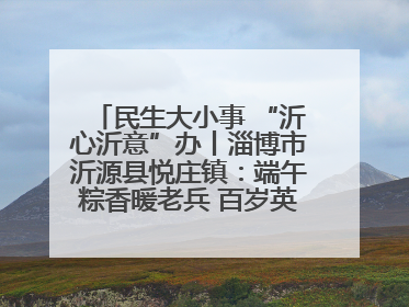 民生大小事 “沂心沂意”办丨淄博市沂源县悦庄镇：端午粽香暖老兵 百岁英雄述峥嵘