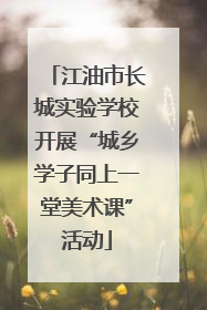 江油市长城实验学校开展“城乡学子同上一堂美术课”活动