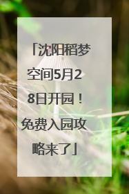 沈阳稻梦空间5月28日开园！免费入园攻略来了