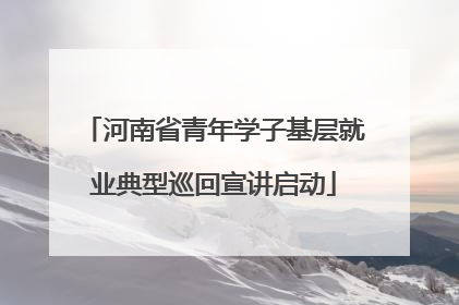 河南省青年学子基层就业典型巡回宣讲启动