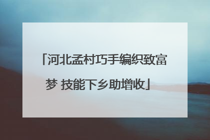河北孟村巧手编织致富梦 技能下乡助增收