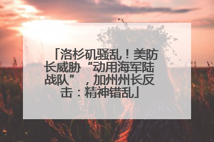 洛杉矶骚乱！美防长威胁“动用海军陆战队”，加州州长反击：精神错乱
