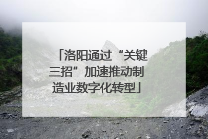 洛阳通过“关键三招”加速推动制造业数字化转型
