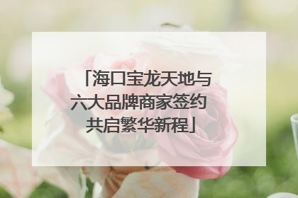 海口宝龙天地与六大品牌商家签约 共启繁华新程