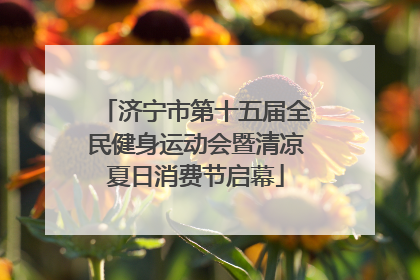 济宁市第十五届全民健身运动会暨清凉夏日消费节启幕