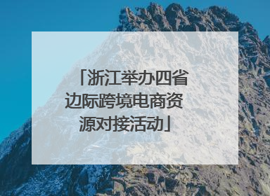 浙江举办四省边际跨境电商资源对接活动