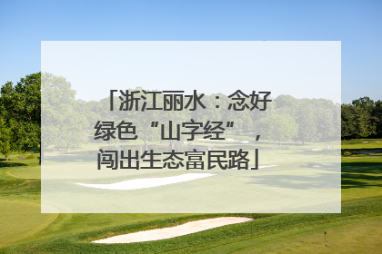 浙江丽水：念好绿色“山字经”，闯出生态富民路