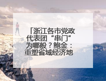 浙江各市党政代表团“串门”为哪般？鲍金：重塑省域经济地理的破题之道