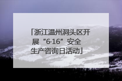 浙江温州洞头区开展“6·16”安全生产咨询日活动
