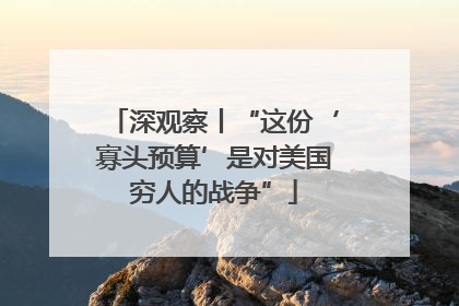深观察丨“这份‘寡头预算’是对美国穷人的战争”