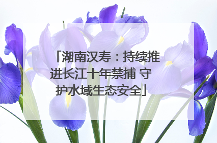 湖南汉寿：持续推进长江十年禁捕 守护水域生态安全