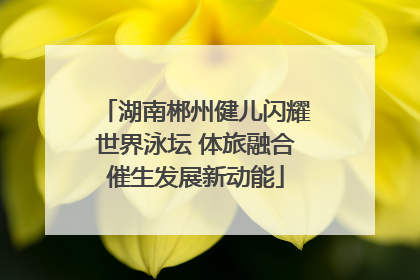 湖南郴州健儿闪耀世界泳坛 体旅融合催生发展新动能