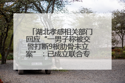 湖北孝感相关部门回应“一男子称被交警打断9根肋骨未立案”：已成立联合专班开展工作