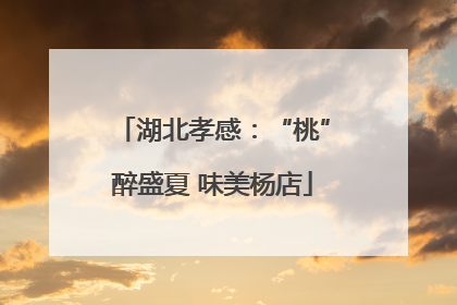 湖北孝感：“桃”醉盛夏 味美杨店