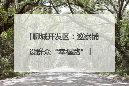 聊城开发区：巡察铺设群众“幸福路”