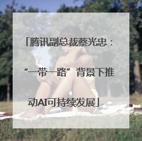 腾讯副总裁蔡光忠：“一带一路”背景下推动AI可持续发展