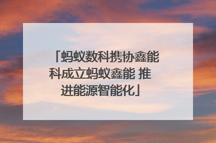 蚂蚁数科携协鑫能科成立蚂蚁鑫能 推进能源智能化