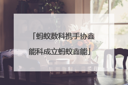 蚂蚁数科携手协鑫能科成立蚂蚁鑫能