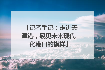 记者手记：走进天津港，窥见未来现代化港口的模样