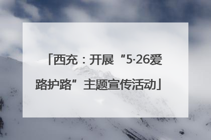 西充：开展“5·26爱路护路”主题宣传活动