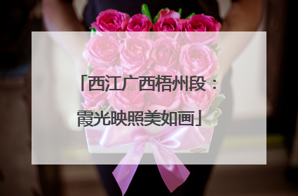 西江广西梧州段：霞光映照美如画